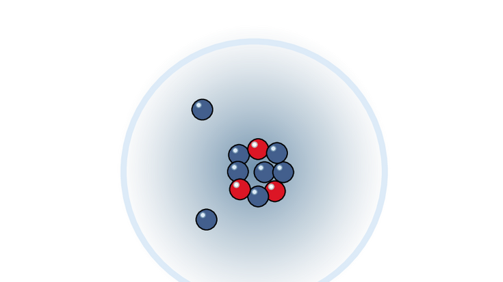 Neutroneninduzierte Kernspaltung von Uran-235, Bildquelle: Sabine Kuhls-Dawideit/Welt der Physik; Lizenz: CC by-nc-nd Durch Neutronen wird Uran-235 zur Kernspaltung angeregt. Dabei werden wieder Neutronen freigesetzt, die die Grundlage für eine Kettenreaktion legen.